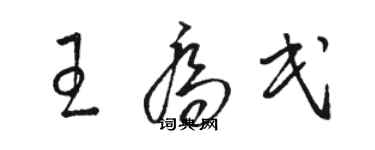 駱恆光王喬民草書個性簽名怎么寫