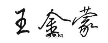 駱恆光王金蒙行書個性簽名怎么寫