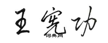 駱恆光王憲功行書個性簽名怎么寫