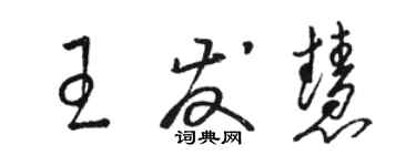 駱恆光王發慧草書個性簽名怎么寫