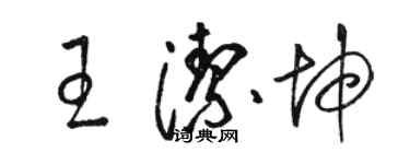 駱恆光王潔坤草書個性簽名怎么寫