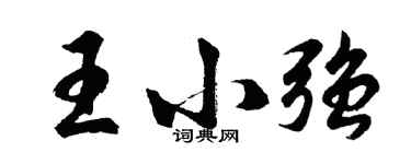 胡問遂王小強行書個性簽名怎么寫