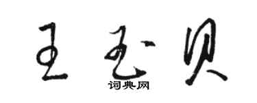 駱恆光王玉貝草書個性簽名怎么寫