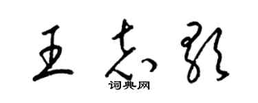 梁錦英王志歌草書個性簽名怎么寫