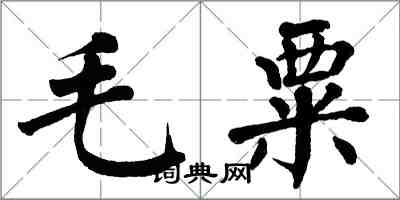 翁闓運毛粟楷書怎么寫