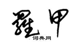 朱錫榮羅甲草書個性簽名怎么寫