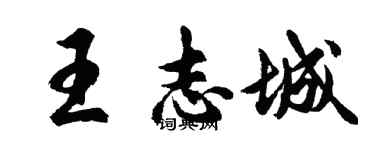 胡問遂王志城行書個性簽名怎么寫