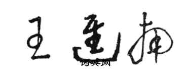 駱恆光王進南草書個性簽名怎么寫