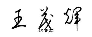 梁錦英王茂輝草書個性簽名怎么寫