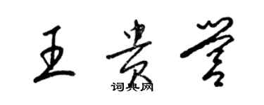 梁錦英王貴營草書個性簽名怎么寫