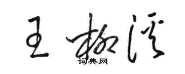 駱恆光王柳溪草書個性簽名怎么寫