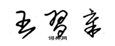 朱錫榮王習章草書個性簽名怎么寫