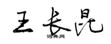 曾慶福王長昆行書個性簽名怎么寫
