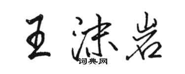 駱恆光王沫岩行書個性簽名怎么寫