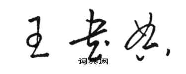 駱恆光王書典草書個性簽名怎么寫