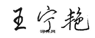 駱恆光王寧艷行書個性簽名怎么寫