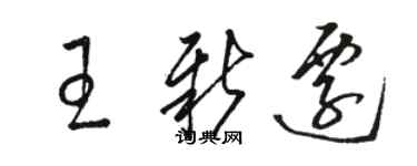 駱恆光王新遷草書個性簽名怎么寫