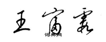 梁錦英王富霞草書個性簽名怎么寫