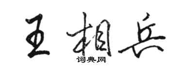 駱恆光王相兵行書個性簽名怎么寫