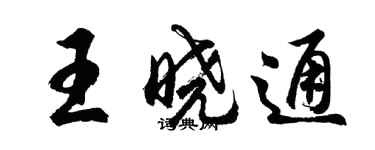胡問遂王曉通行書個性簽名怎么寫