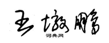 朱錫榮王墩鵬草書個性簽名怎么寫
