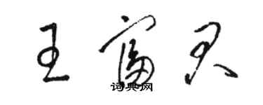 駱恆光王富君草書個性簽名怎么寫