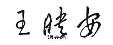 駱恆光王映安草書個性簽名怎么寫