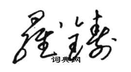 駱恆光羅鑄草書個性簽名怎么寫