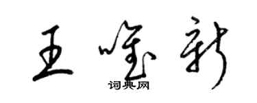 梁錦英王唯新草書個性簽名怎么寫
