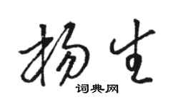 駱恆光楊生草書個性簽名怎么寫