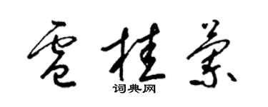 梁錦英盧桂蘭草書個性簽名怎么寫