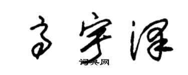 朱錫榮高宇澤草書個性簽名怎么寫