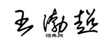 朱錫榮王渤超草書個性簽名怎么寫