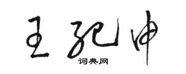 駱恆光王紀申草書個性簽名怎么寫