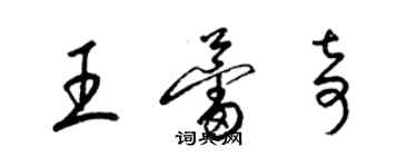 梁錦英王蕾奇草書個性簽名怎么寫