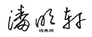 駱恆光潘明軒草書個性簽名怎么寫