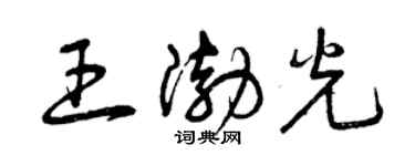 曾慶福王渤光草書個性簽名怎么寫