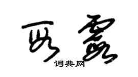 朱錫榮段霞草書個性簽名怎么寫