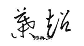 駱恆光葉超草書個性簽名怎么寫