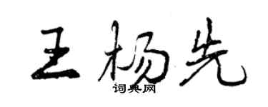 曾慶福王楊先行書個性簽名怎么寫