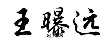胡問遂王曝遠行書個性簽名怎么寫