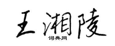 王正良王湘陵行書個性簽名怎么寫