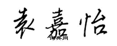 王正良袁嘉怡行書個性簽名怎么寫