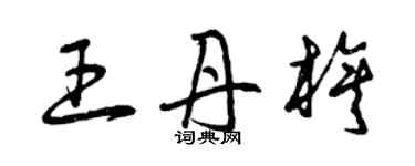 曾慶福王丹旗草書個性簽名怎么寫