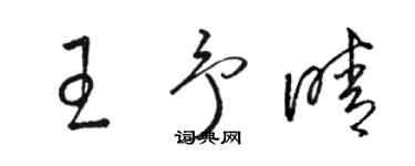 駱恆光王予晴草書個性簽名怎么寫