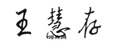 駱恆光王慧存行書個性簽名怎么寫