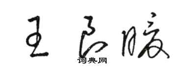 駱恆光王良暖草書個性簽名怎么寫