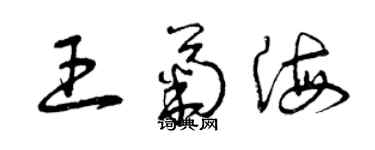 曾慶福王菊海草書個性簽名怎么寫