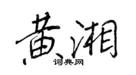 王正良黃湘行書個性簽名怎么寫