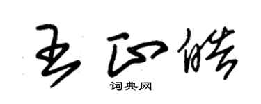 朱錫榮王正皓草書個性簽名怎么寫